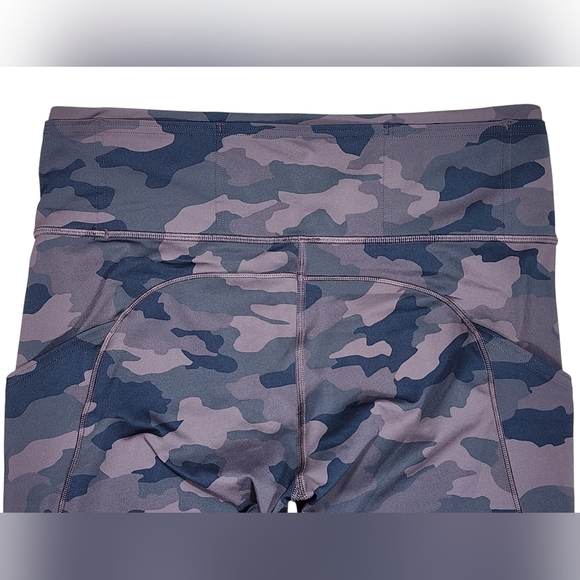 Lululemon Fast & Free Heritage 365 Brown Earth Camo Tight Womens Size 10 - Picture 5 of 13